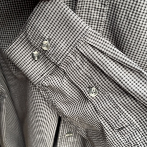 Panhandle Men’s Black & Gray Checked Dress Shirt - Picture 4 of 9
